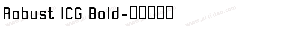 Robust ICG Bold字体转换